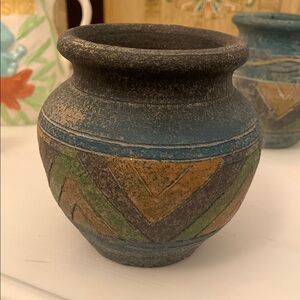 Rustic Multicolor Patterned pottery Vase